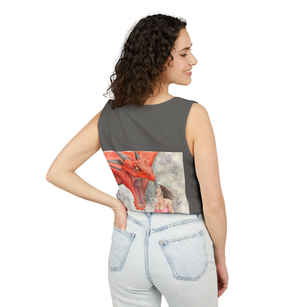 Fierce Dragon Battle Unisex Tank Top – Fantasy Art Graphic Tee