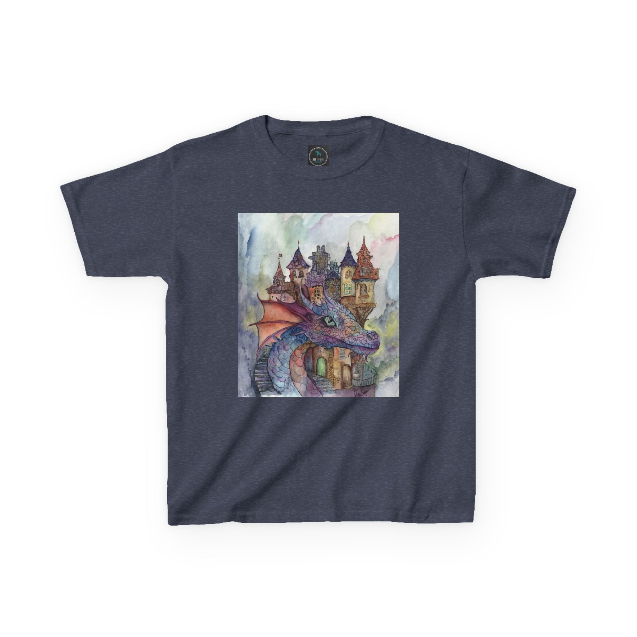 Magical Dragon Castle Kids Tee, Fantasy T-Shirt, Dragon Lover Gift, Children's Apparel, Birthday Gift, Adventure Clothing