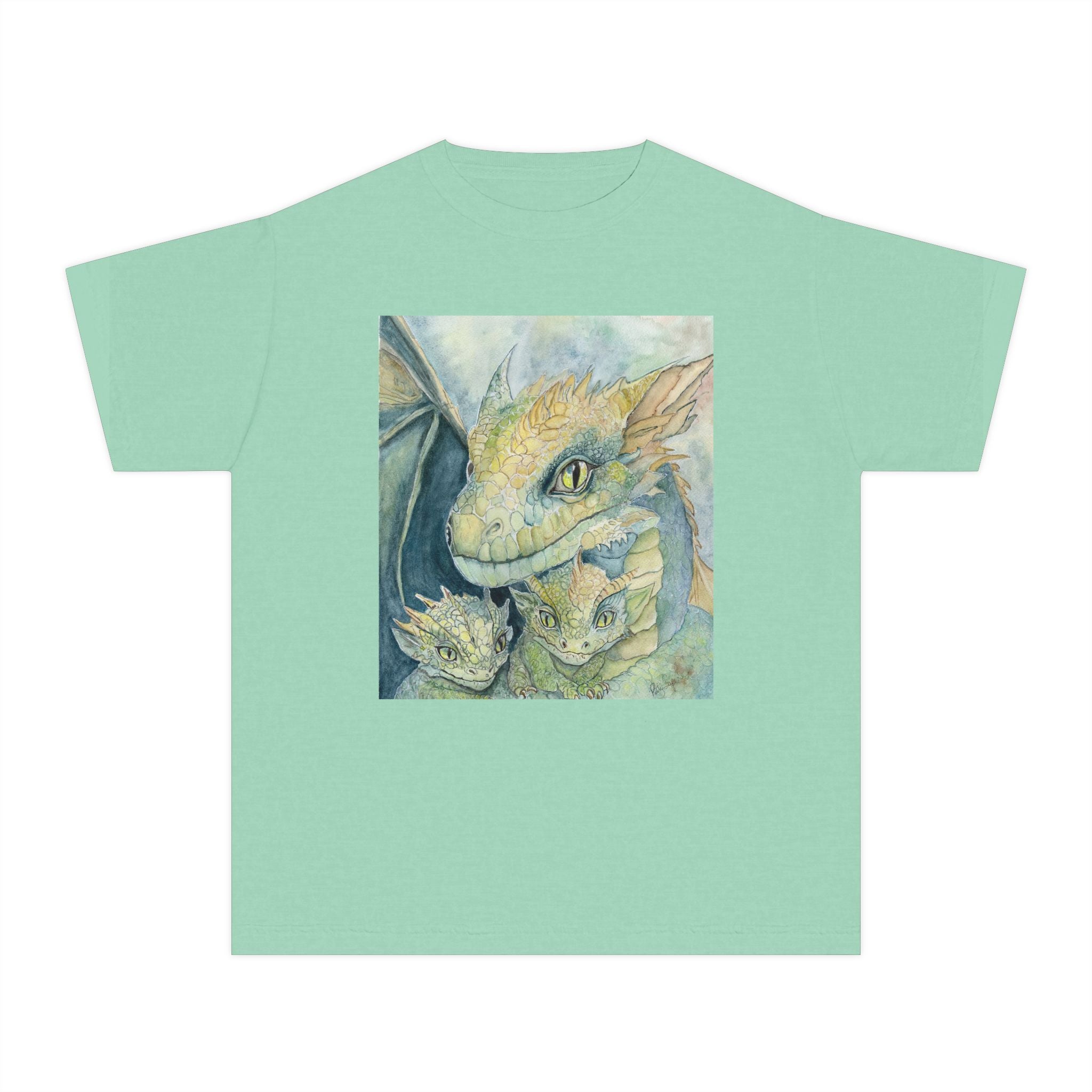 Kids Dragon Family Tee, Fantasy T-Shirt, Cool Graphic Tee, Children's Apparel, Gift for Dragon Lovers, Adventure Shirt
