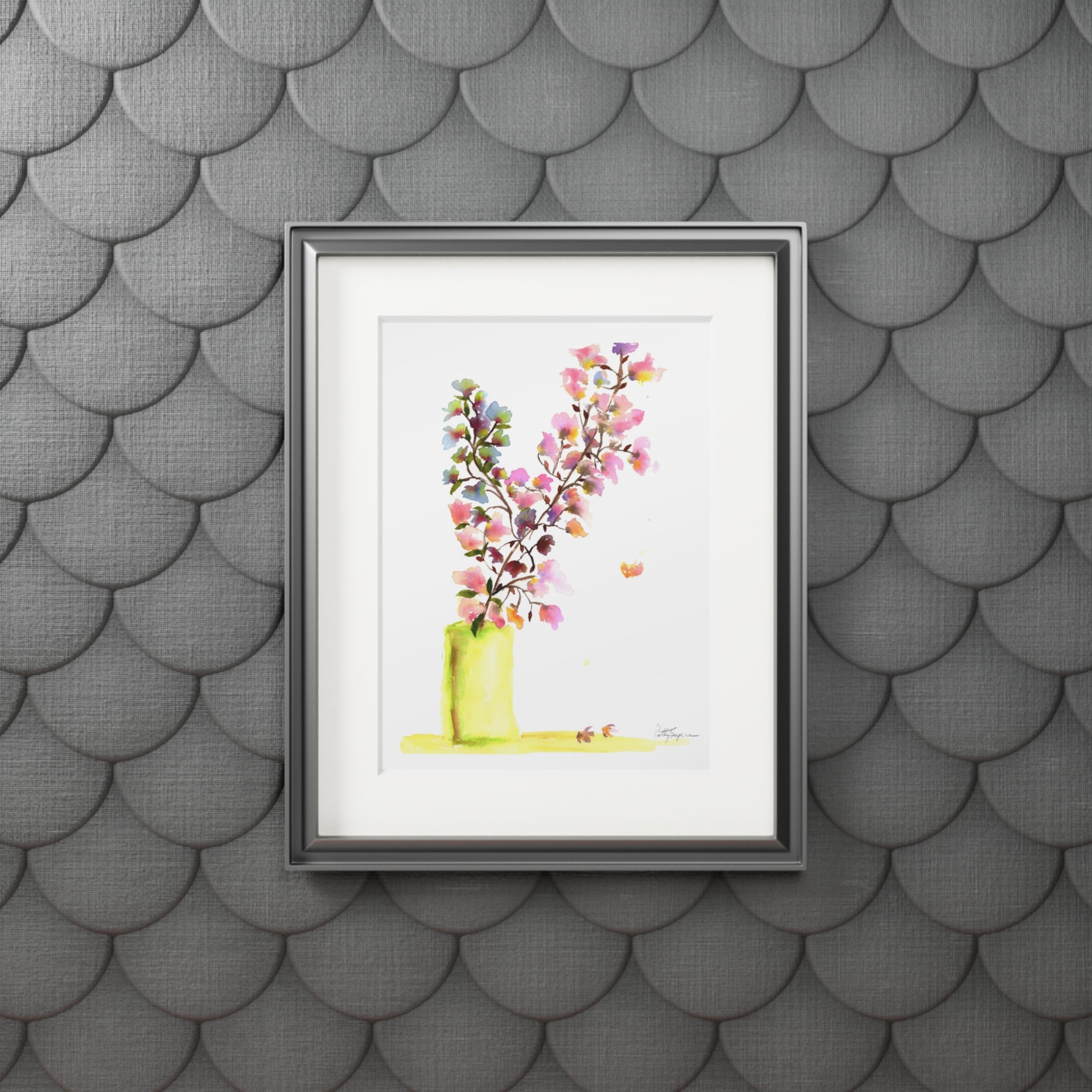Fine Art Watercolor Floral Print (with mat)