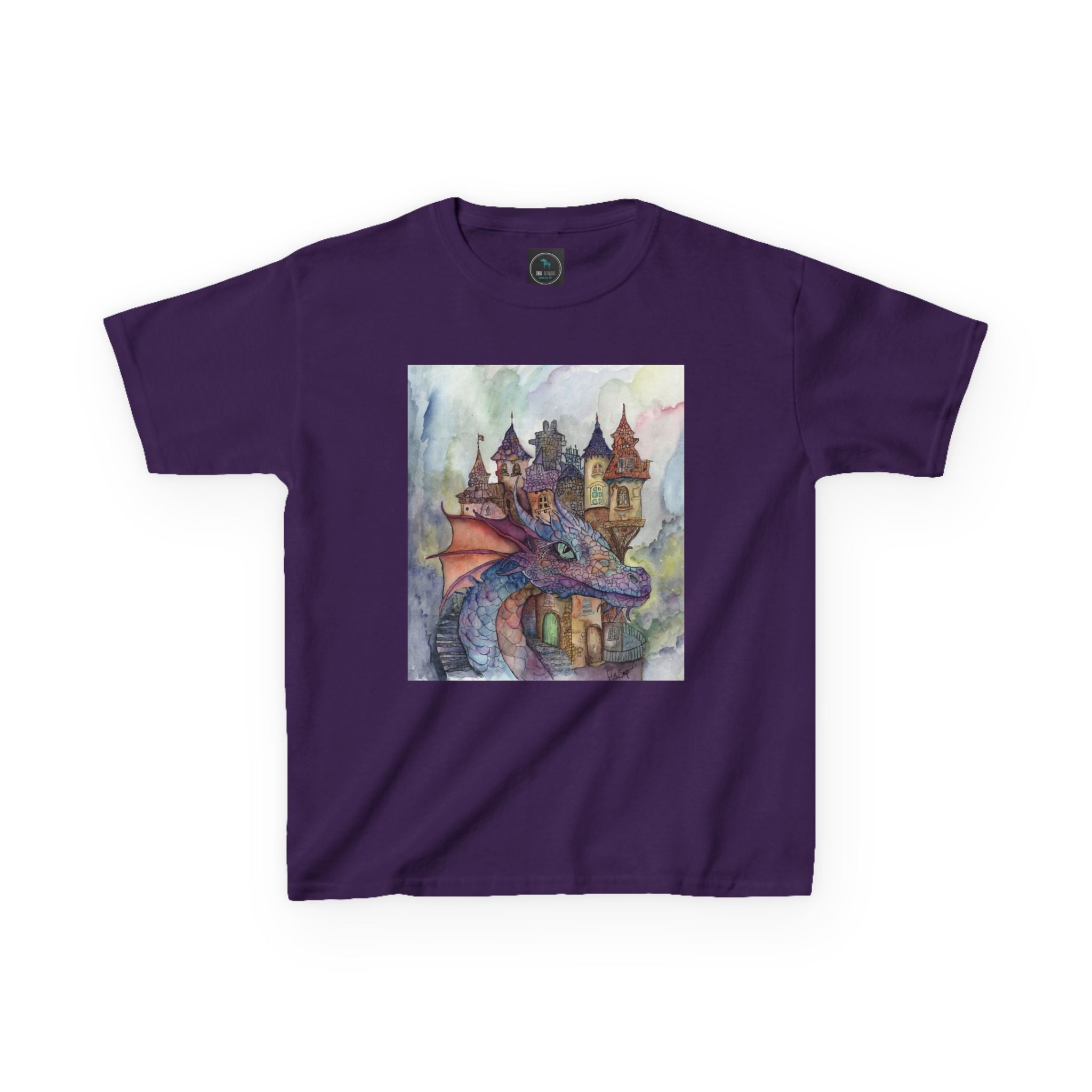 Magical Dragon Castle Kids Tee, Fantasy T-Shirt, Dragon Lover Gift, Children's Apparel, Birthday Gift, Adventure Clothing