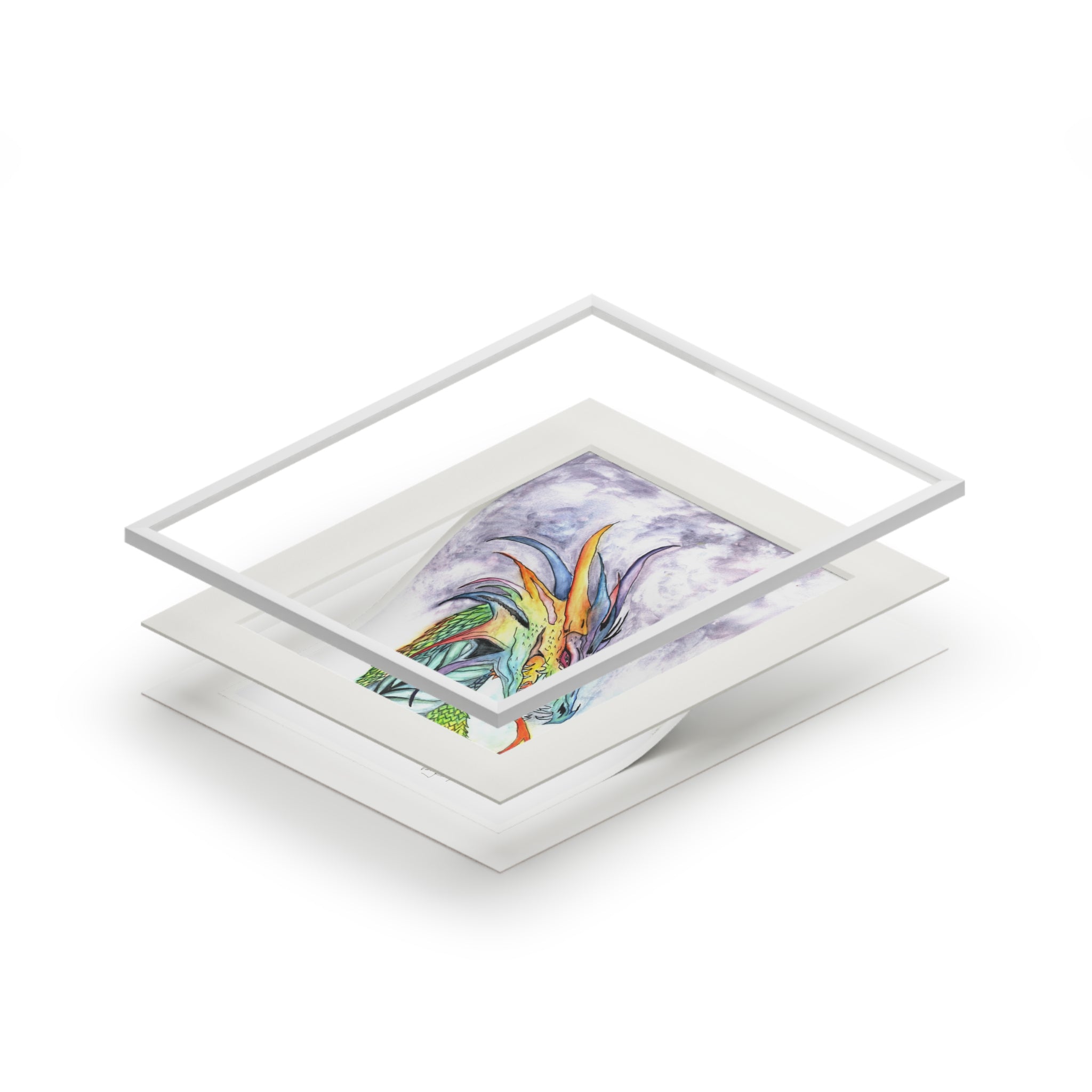 Colorful Dragon Fine Art Print, Fantasy Wall Decor, Dragon Lover Gift, Art for Home Office, Unique Birthday Gift