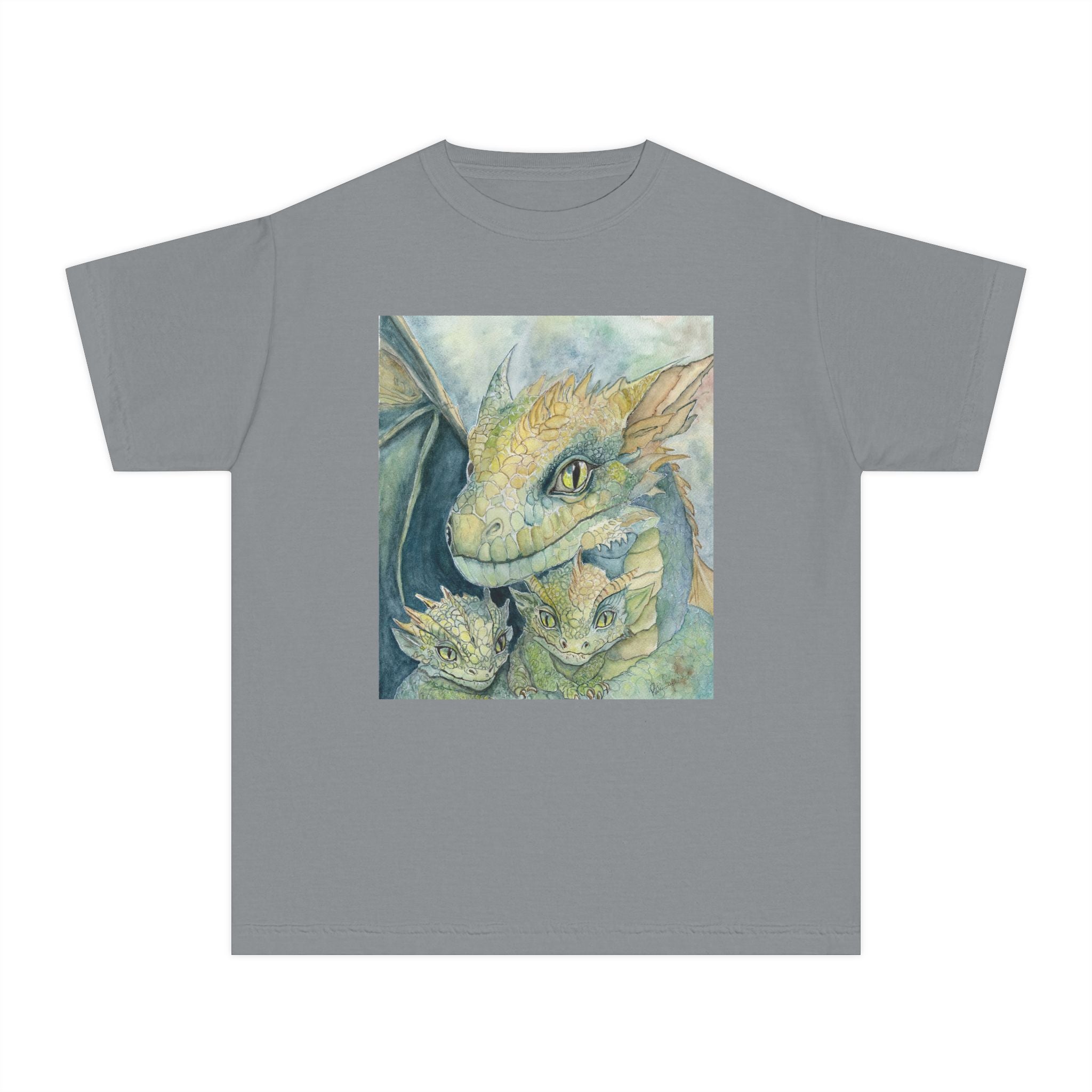 Kids Dragon Family Tee, Fantasy T-Shirt, Cool Graphic Tee, Children's Apparel, Gift for Dragon Lovers, Adventure Shirt