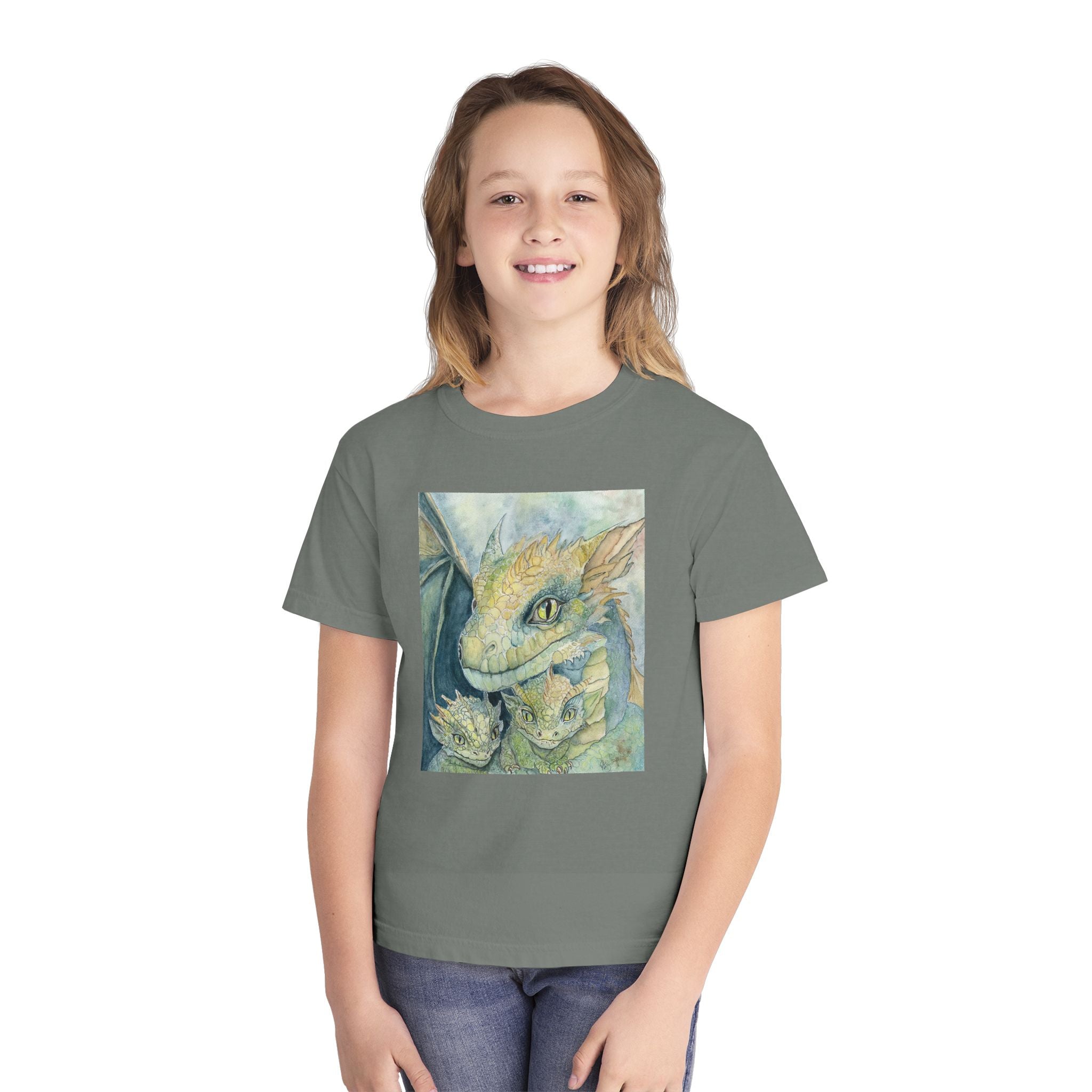 Kids Dragon Family Tee, Fantasy T-Shirt, Cool Graphic Tee, Children's Apparel, Gift for Dragon Lovers, Adventure Shirt