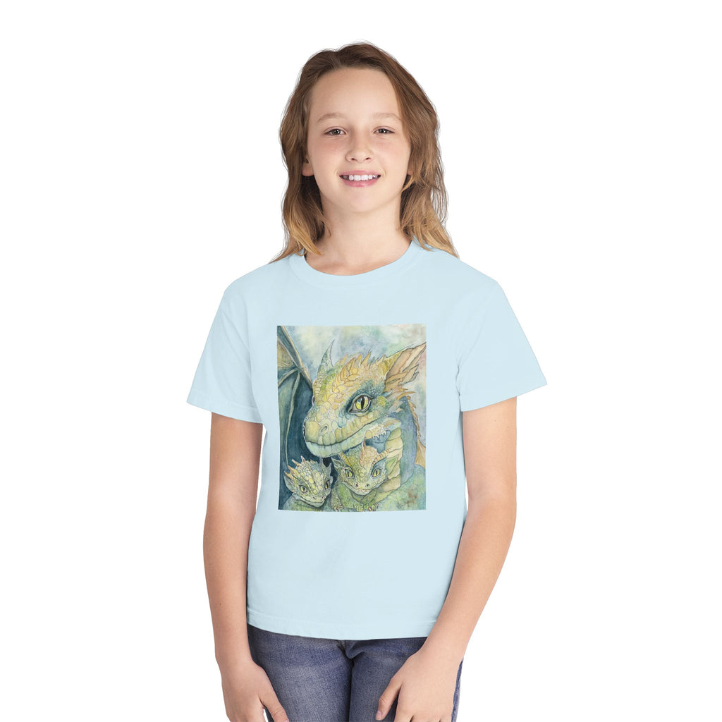 Kids Dragon Family Tee, Fantasy T-Shirt, Cool Graphic Tee, Children's Apparel, Gift for Dragon Lovers, Adventure Shirt