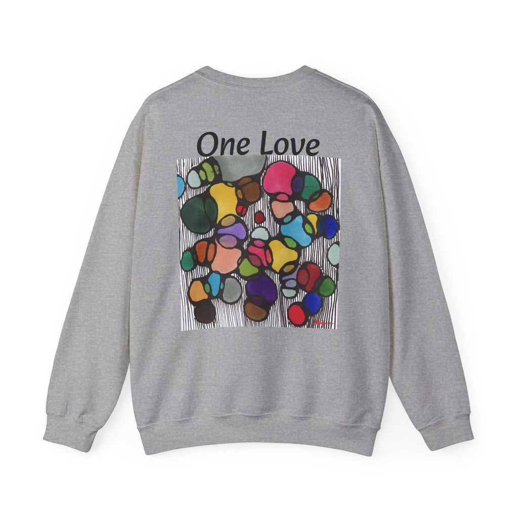 One Love Unisex Sweatshirt, Cozy Crewneck for All, Perfect Gift for Friends, Casual Outfit, Holiday Wear