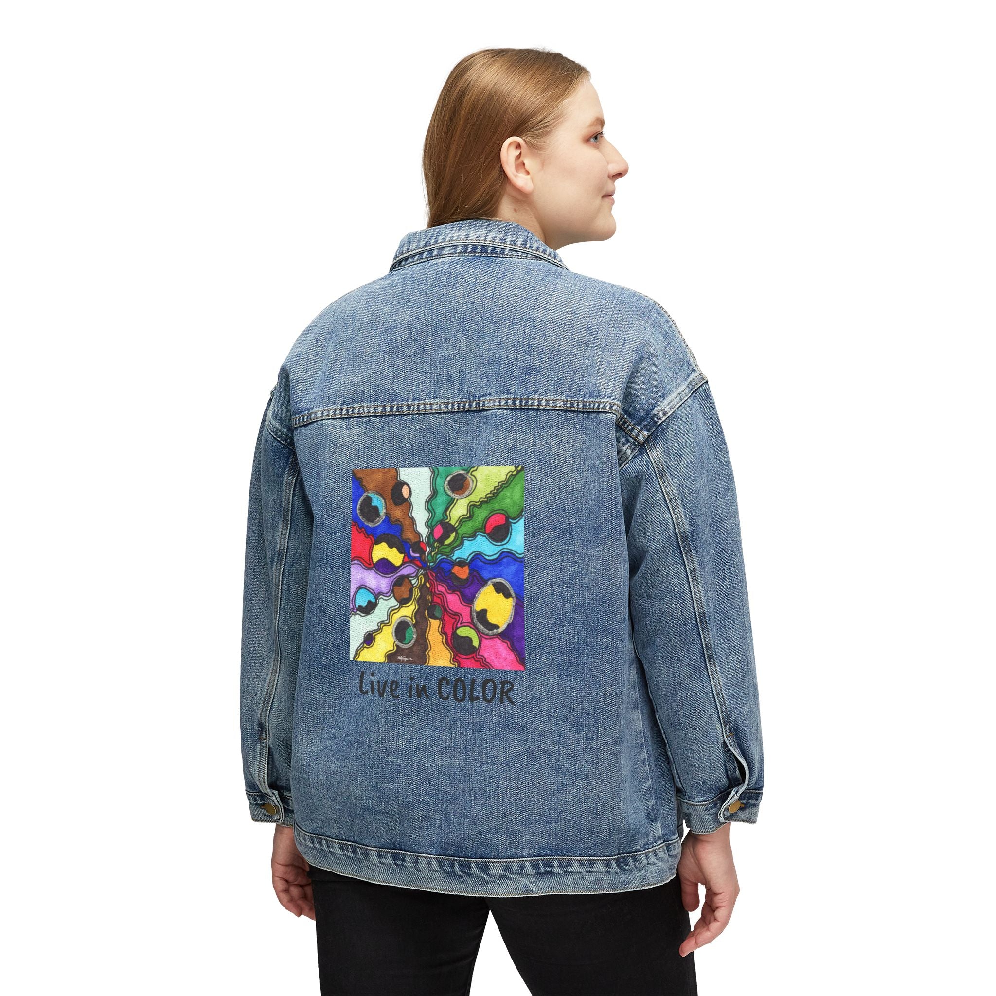 Women's Colorful Denim Jacket
