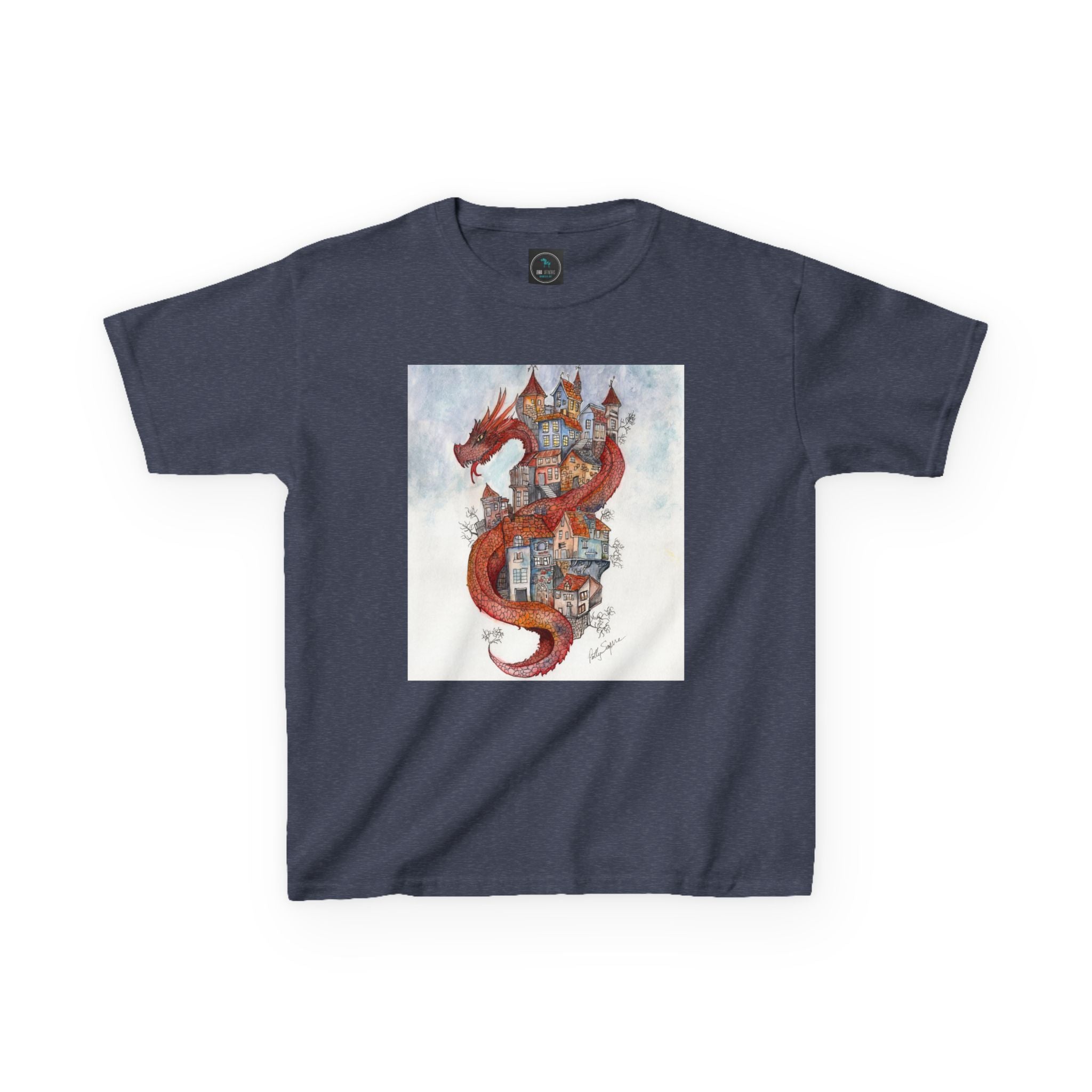 Kids Dragon Castle Tee, Fun Kids T-Shirt, Fantasy Tee for Boys and Girls, Cozy Cotton Shirt, Gift for Young Adventurers
