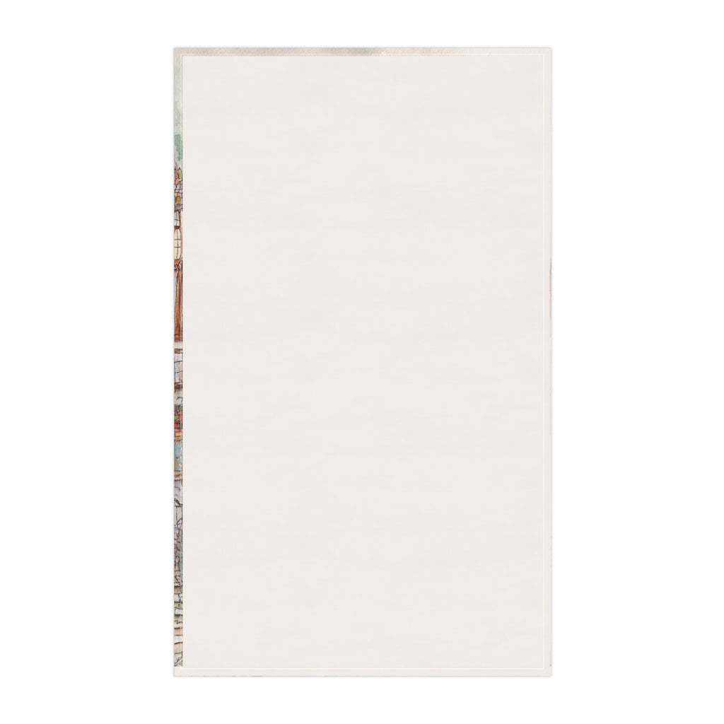 Dragon & Cottage Watercolor Cotton Tea Towels
