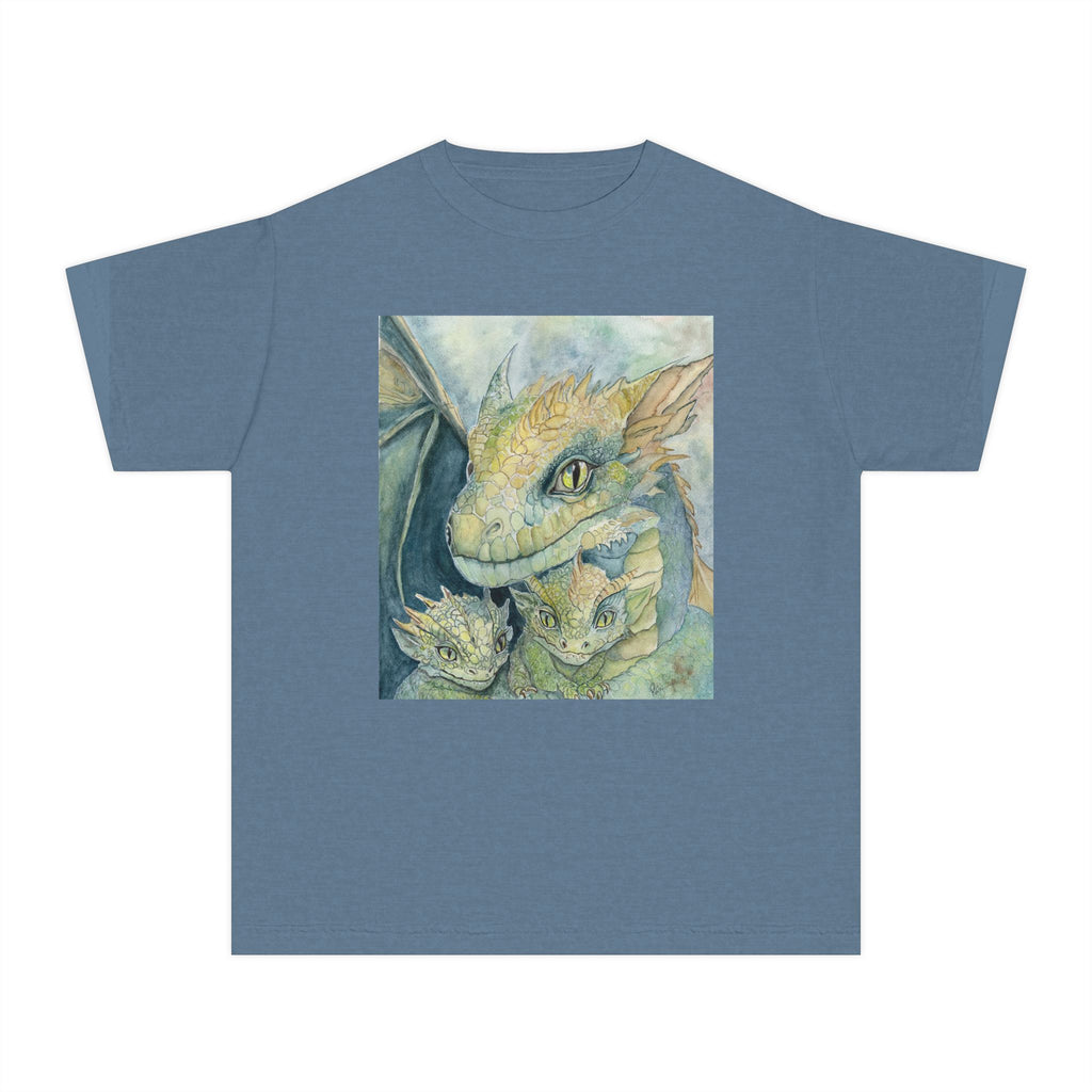 Kids Dragon Family Tee, Fantasy T-Shirt, Cool Graphic Tee, Children's Apparel, Gift for Dragon Lovers, Adventure Shirt