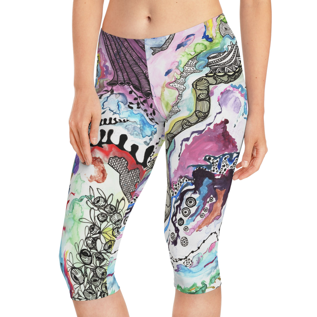 Artist Designed Women's Capri Leggings (AOP)
