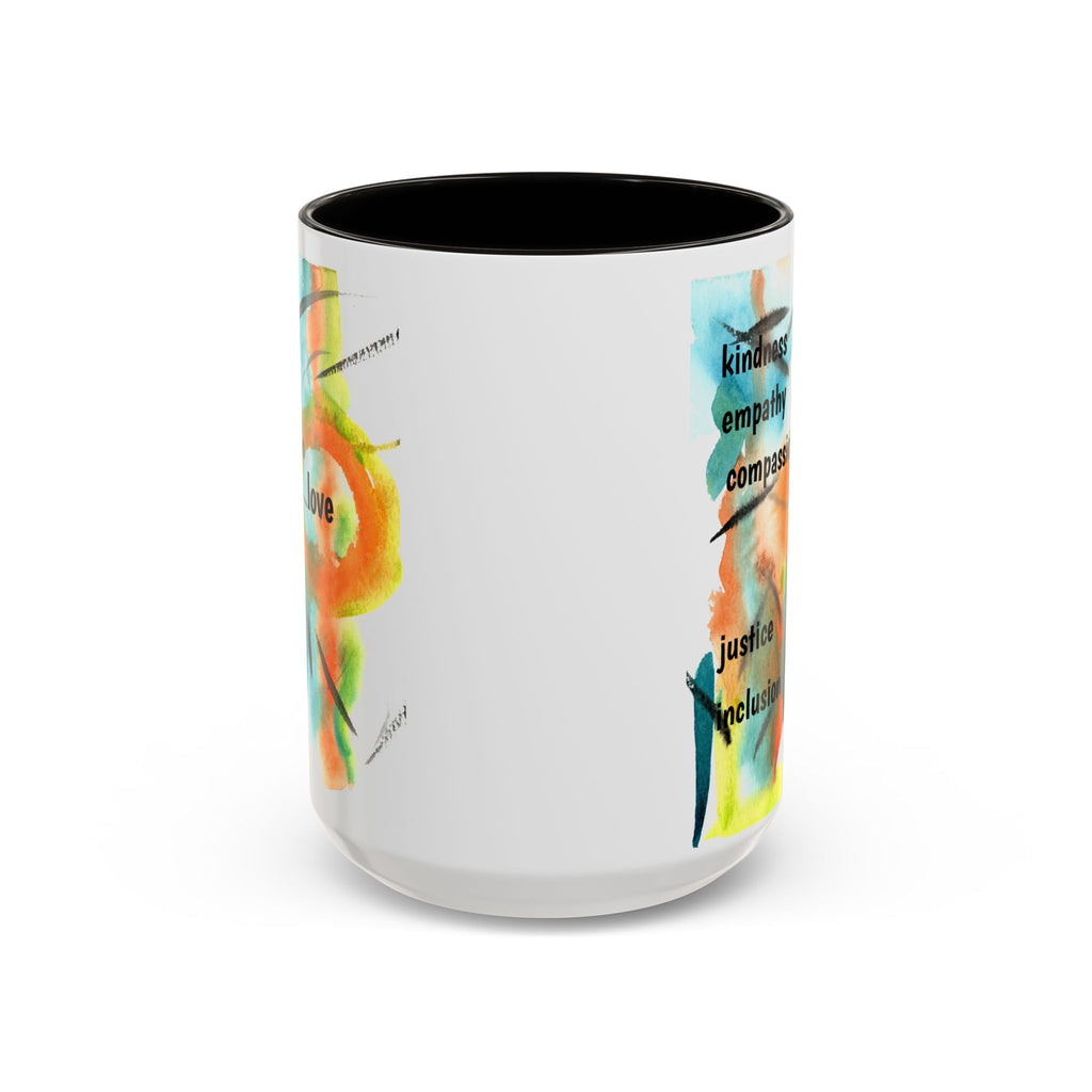 Kindness Watercolor Mug – Love, Empathy & Inclusion 11oz/15oz