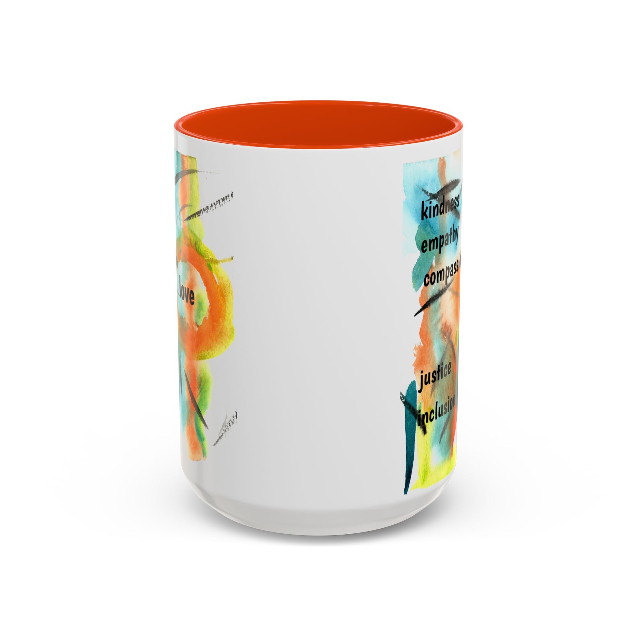Kindness Watercolor Mug – Love, Empathy & Inclusion 11oz/15oz