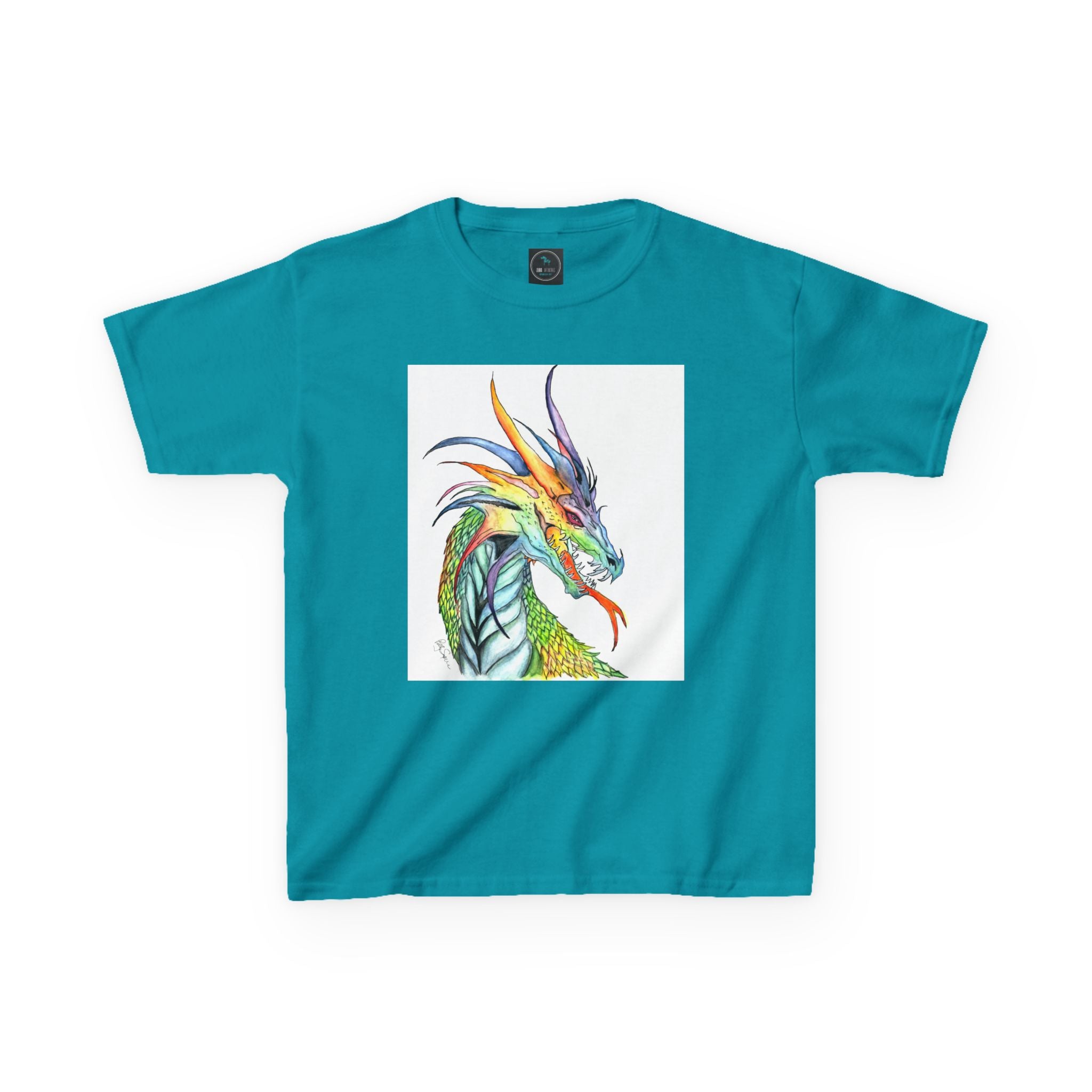 Colorful Dragon Kids T-Shirt | Fun Retro Tee for Boys & Girls | Unique Gift for Birthdays, Christmas, Dragon Lovers & Fantasy Fans
