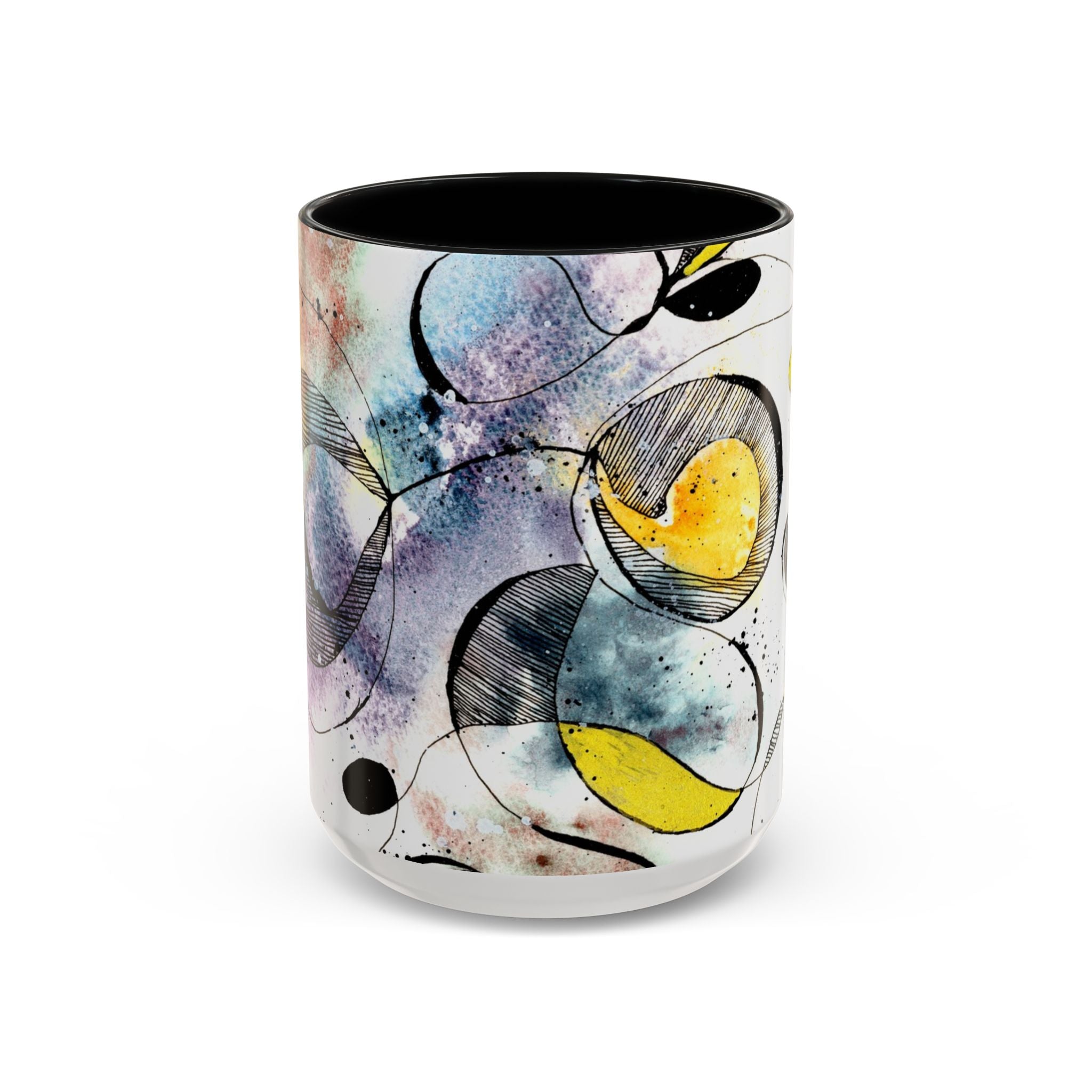 Colorful Abstract Accent Coffee Mug - Perfect for Art Lovers and Everyday Use