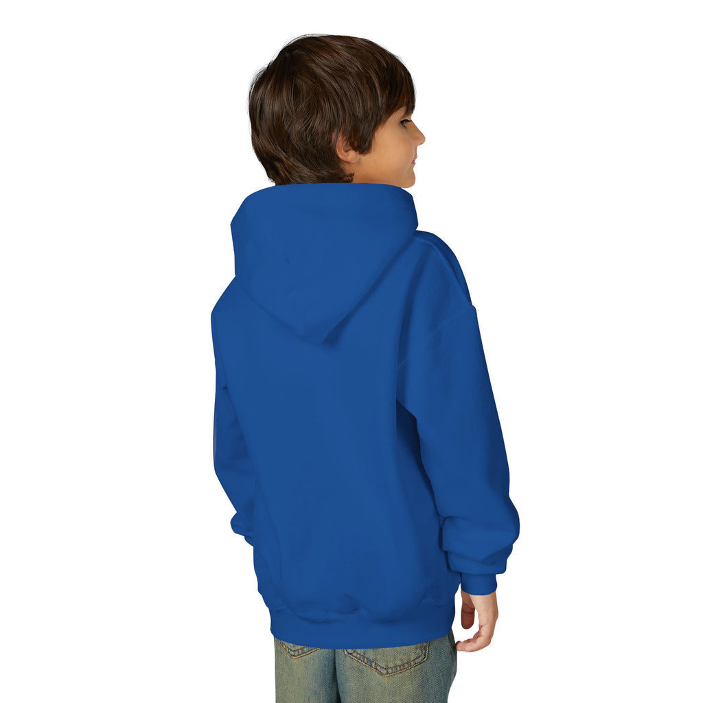 Blue Dragon Youth Hoodie – Watercolor Fantasy Art for Kids