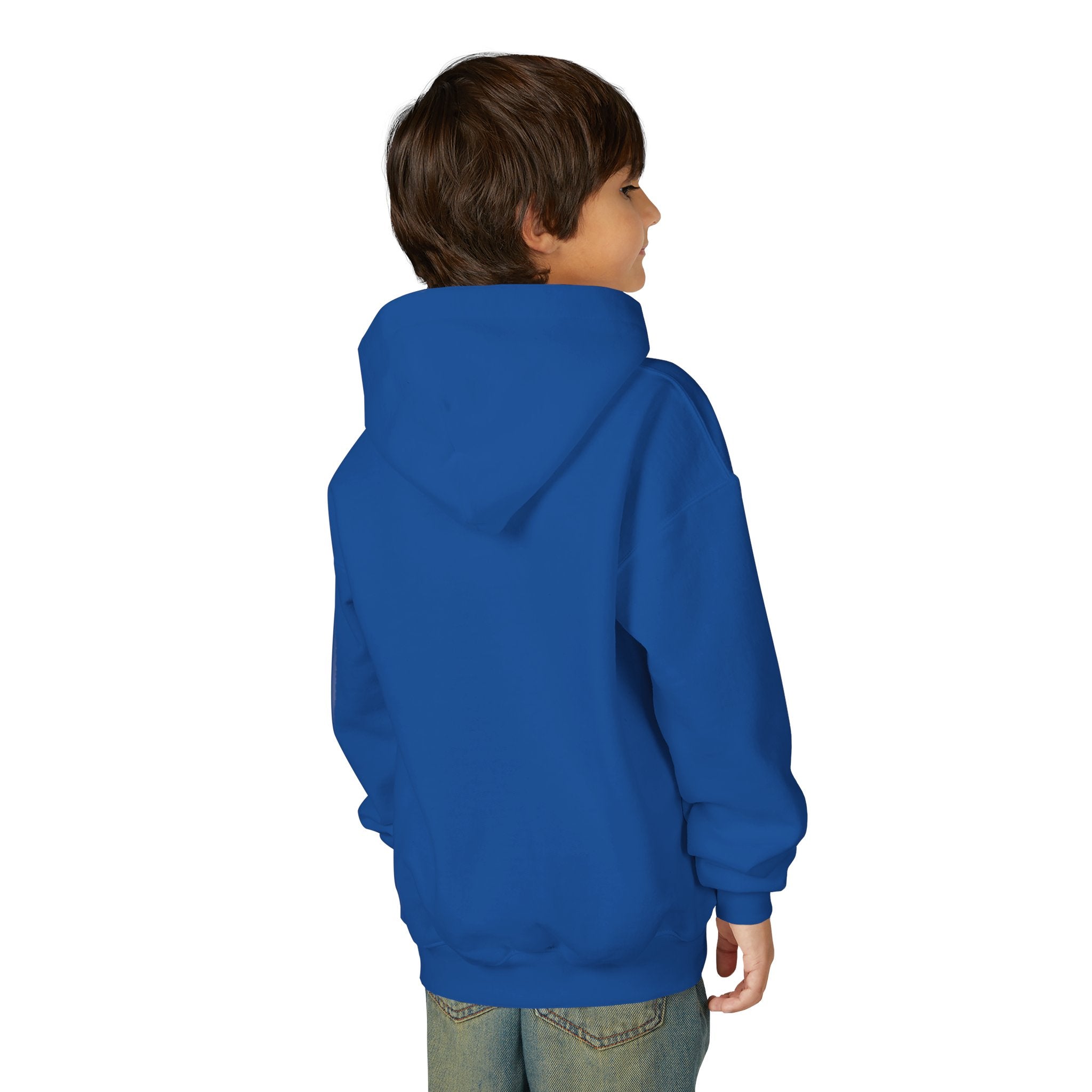 Blue Dragon Youth Hoodie – Watercolor Fantasy Art for Kids