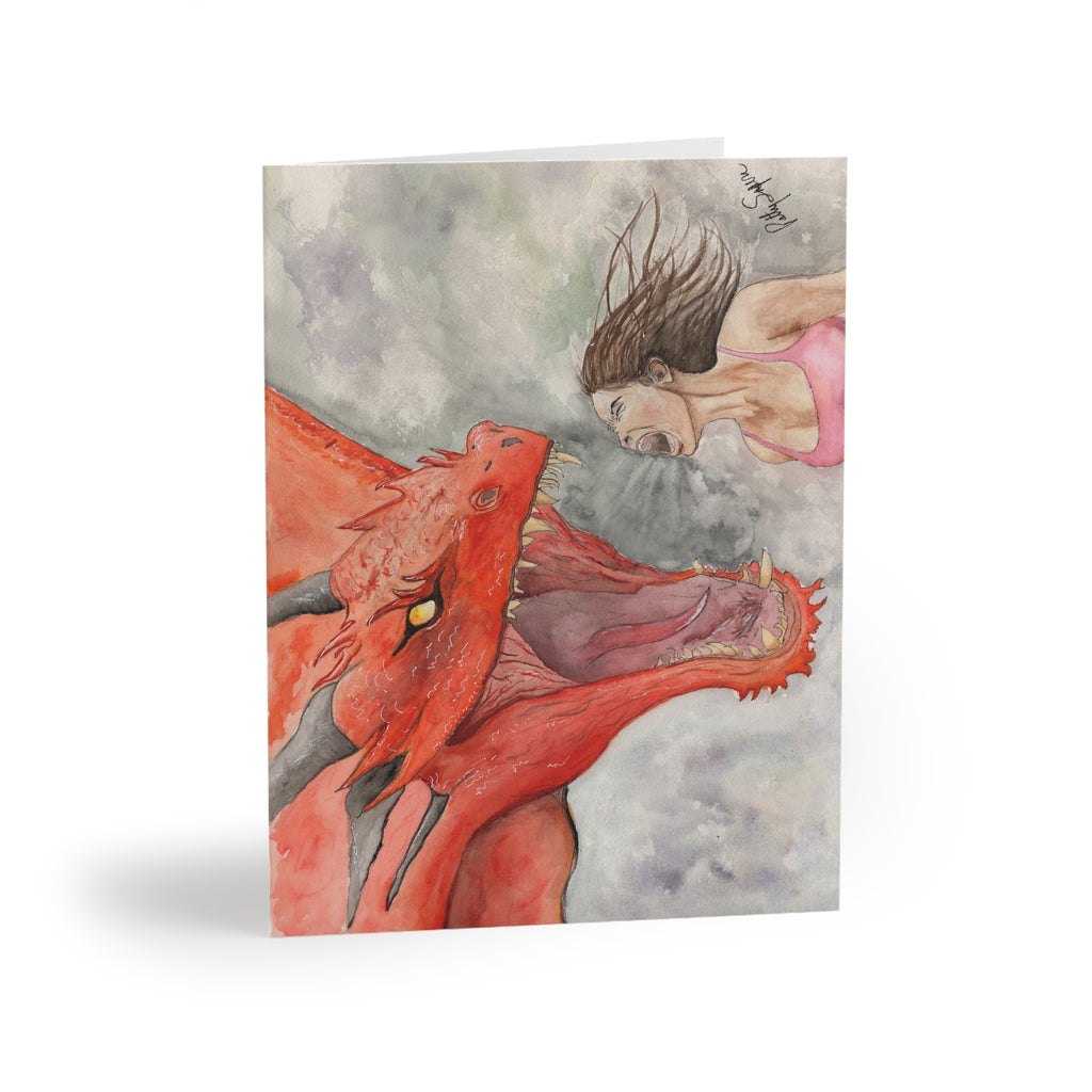 Dragon-Themed Greeting Cards Set (8) - Bold and Unique Designs for Fantasy Lovers