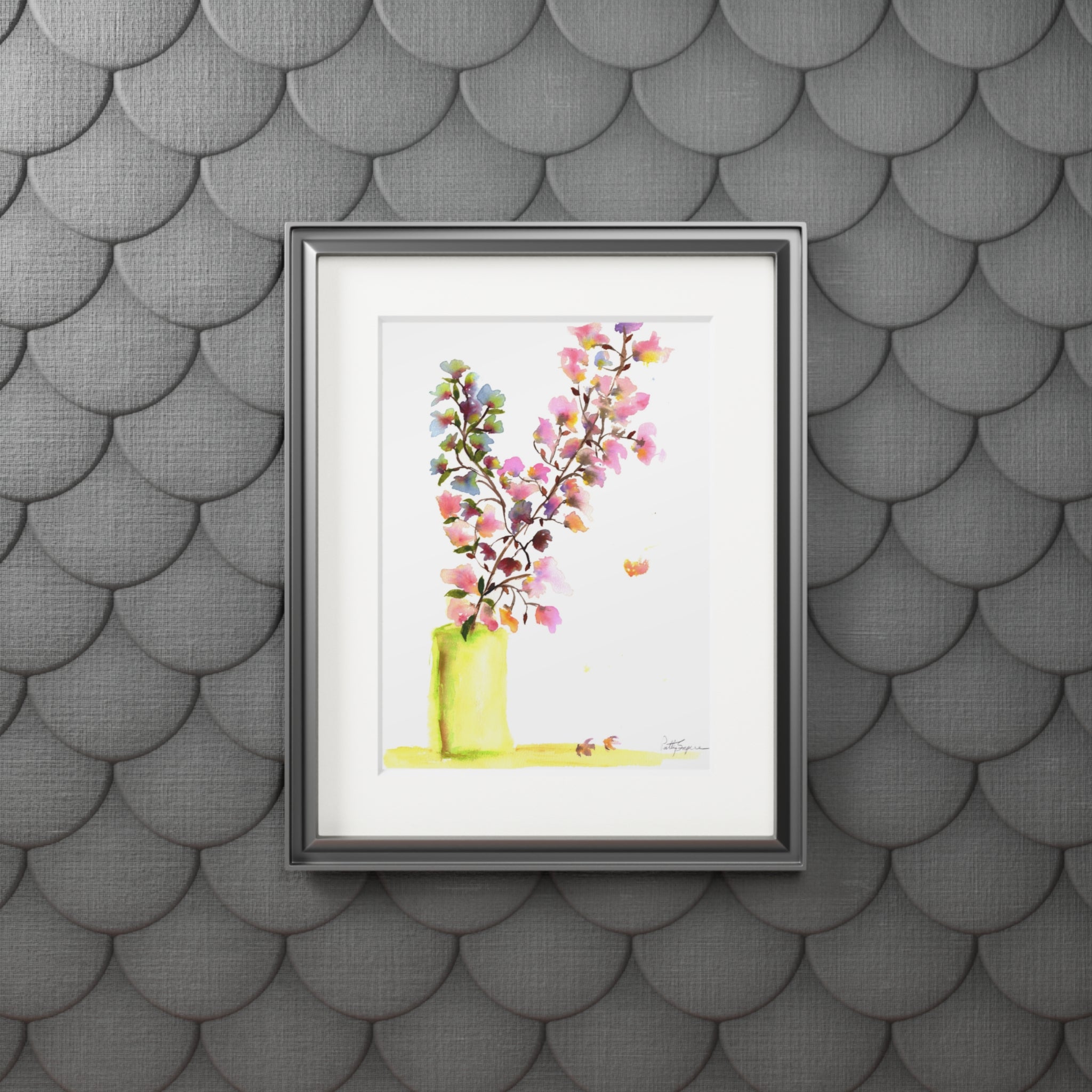 Fine Art Watercolor Floral Print (with mat)