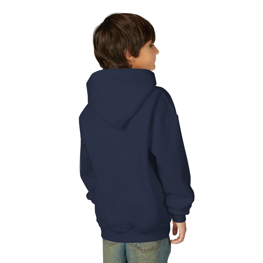 Blue Dragon Youth Hoodie – Watercolor Fantasy Art for Kids