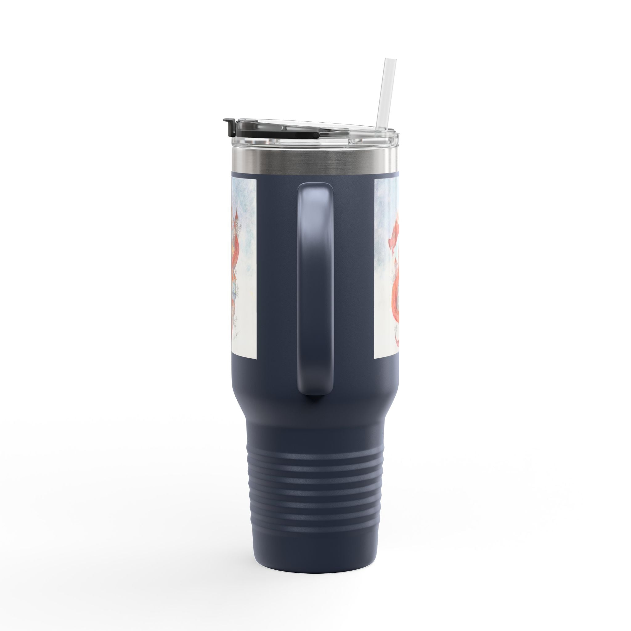 Red Dragon Village 40oz Insulated Travel Mug – Fantasy Art Tumbler
